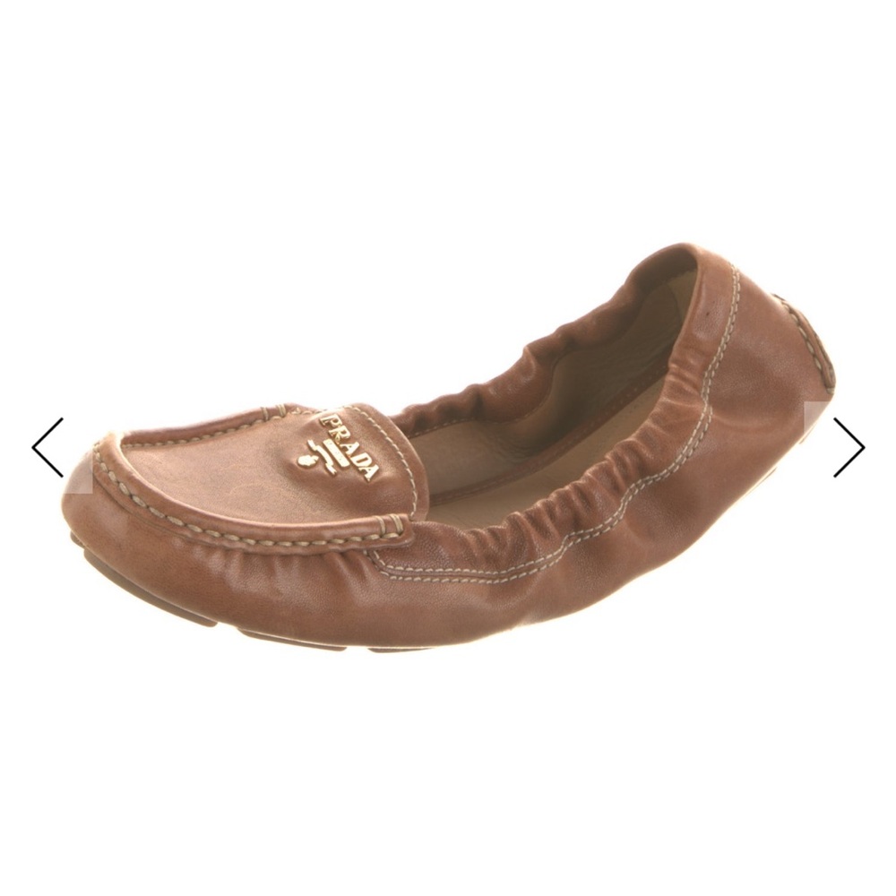 Prada Women's Brown Leather Loafers - Picture 3 of 5